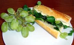 Brie, Grape and Watercress Sandwich