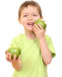 Healthy Boy with Apple