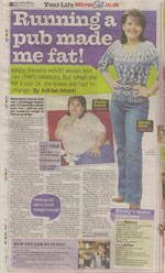 Kirsty Stevens in the Daily Mirror
