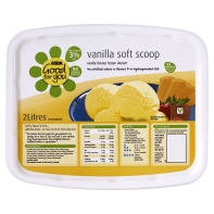 Asda, Good for You, Vanilla Ice Cream, Soft Scoop, Less Than 3% Fat